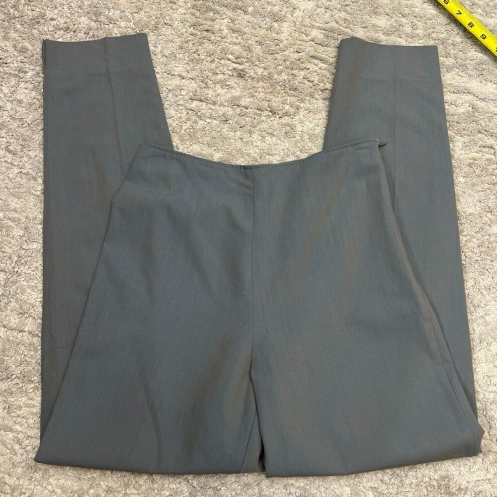 Vintage Barneys Straight Leg Slit Hem Wool Blend Gray Trousers Pants Womens 40